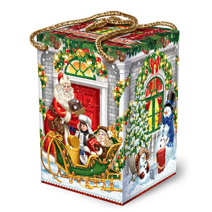 ТКД-035 Коробка Дед Мороз и детки